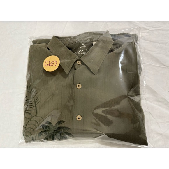Bamboo Cay Mens Palm Tree‎ Shirt Size X-Large Green Short Sleeve Button Up - Picture 12 of 12